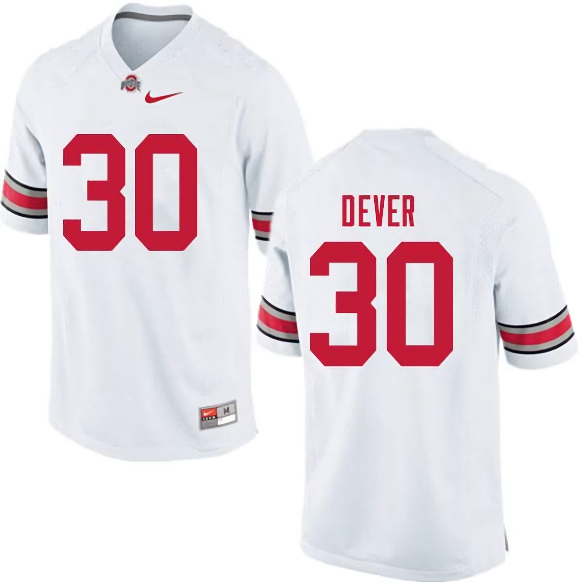 Kevin Dever Ohio State Buckeyes Men's NCAA #30 Nike White College Stitched Football Jersey GBC5356VN